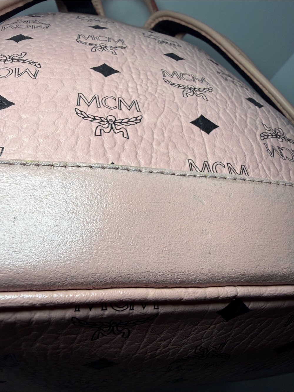 MCM X-Mini Stark Backpack in Pink Visetos – Rare Rabbit Edition - Picture 7 of 13